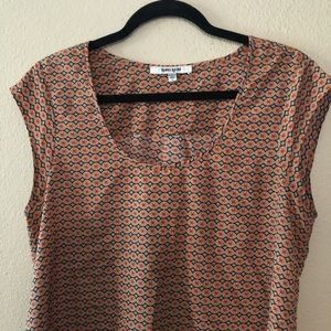 Daniel Rainn Short Sleeve Printed Blouse